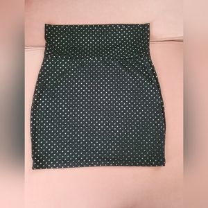 Black Spandex skirt with metallic silver diamonds